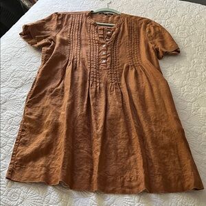 Rust Orange Short Sleeve Dress